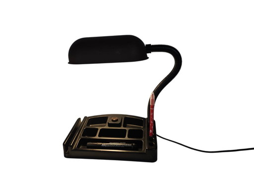 Schreibtischlampe - Organizer - Metall - Kunststoff - 80er