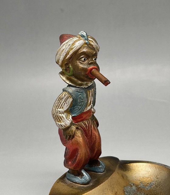 Image 1 of Austrian Bobblehead Figural Ashtray – Made in Austria