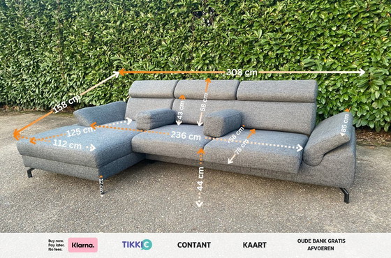 Image 1 of Montel Grey Corner Sofa with extendable seats- Premium Dutch design comfort – Flexible lounge living– Free Delivery 🚚