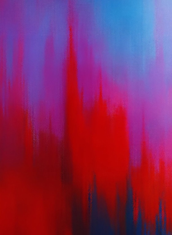 Image 1 of Colorful Abstract Acrylic Painting on Canvas / 60x60 cm