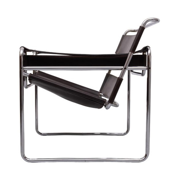 Fauteuil Wassily B3 marron foncé de Marcel Breuer pour Gavina, années 1960 – Leather, Bauhaus (photo 15 of 40)