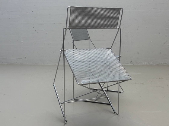 X-Line stoelen van Niels Jørgen Haugesen, jaren 70 – Kuipstoelen, Metal (photo 8 of 14)