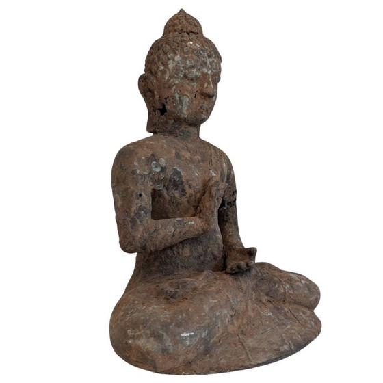 Antique bronze Buddha statue – Burma, 17th-18th century – Sculpture (photo 2 of 16)