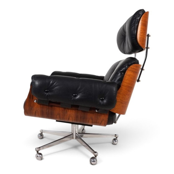 Martin Stoll Leather Lounge Chair For Stoll Giroflex, 1960 – Armchairs, Wood, Vintage (photo 13 of 19)