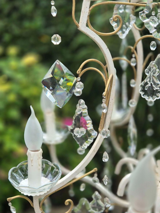 Image 1 of Originele Domicil kroonluchter "Tredo" - Murano glas & gouden accenten