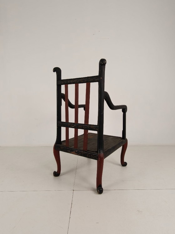 Chinoiserie English Armchair Circa 1900 – Wood (photo 4 of 6)