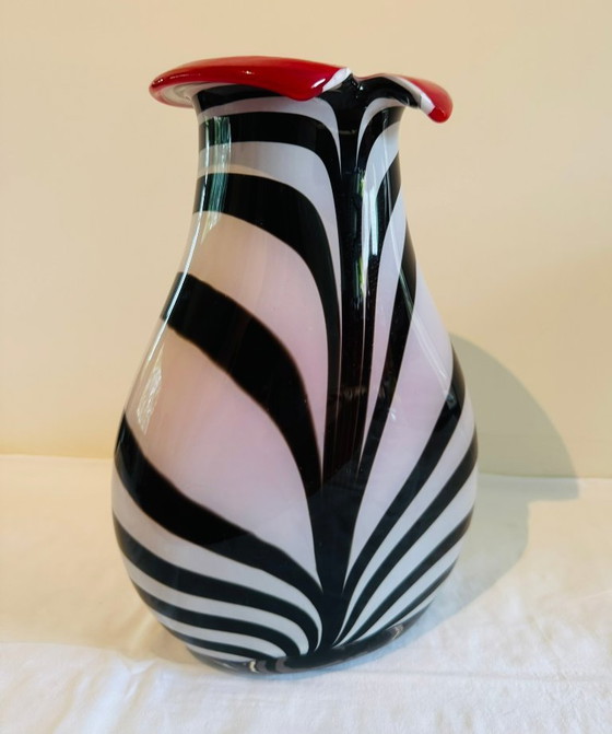 Image 1 of Set of vintage Italian designer vases - Empoli art glass (ca. 1970)