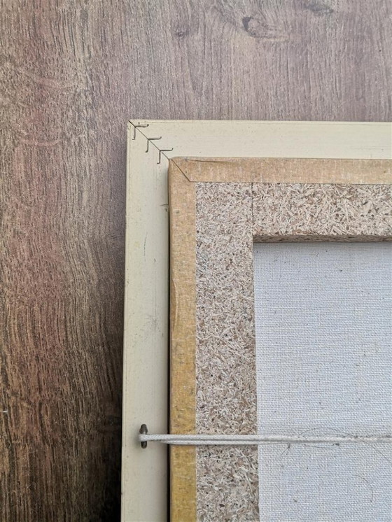 Image 1 of Vintage oil on canvas by Irène Cafieri - "Riverbank in Autumn" (44 x 54 cm)