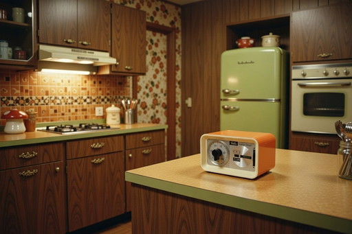 Iconic Fissler Design: Vintage Orange/Beige Menu Timer Kitchen Timer – 1970s Pop Art