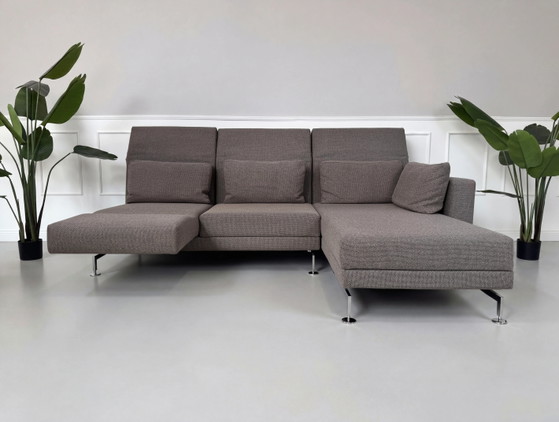 Image 1 of Brühl Moule Ecksofa Stoff Sofa Grau Braun Schlaffunktion