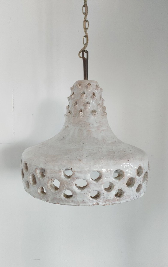 Image 1 of 60s/70s Ceramic Danish ceiling lamp