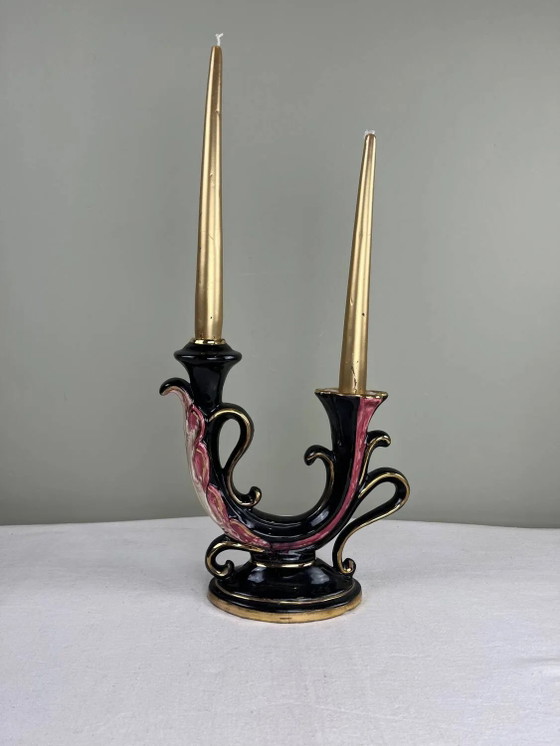Jugendstil-Kronleuchter – Kerzenhalter, Porcelain, Ceramic, Art Nouveau (photo 12 of 14)