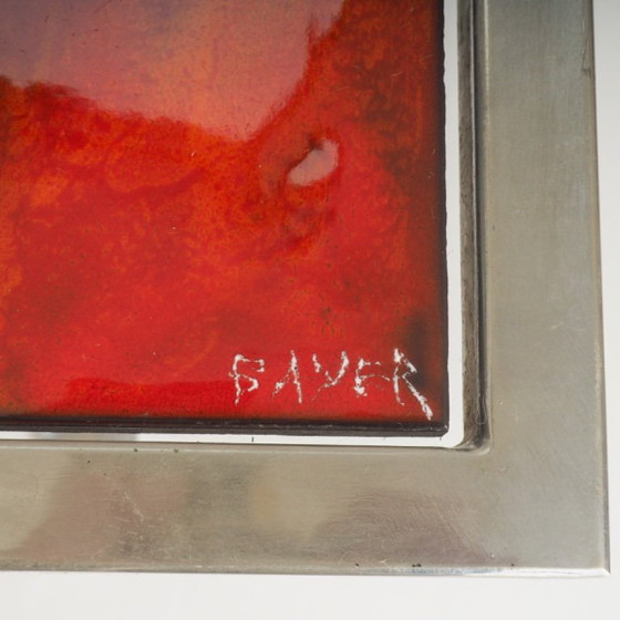 Image 1 of Couchtisch im Mid-Century-Modern-Stil mit Fliesenmuster von Bayer