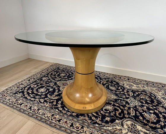 Italienischer Midcentury Esstisch, 1960er Jahre – Esstische, Glas, Holz, Vintage (photo 5 of 11)