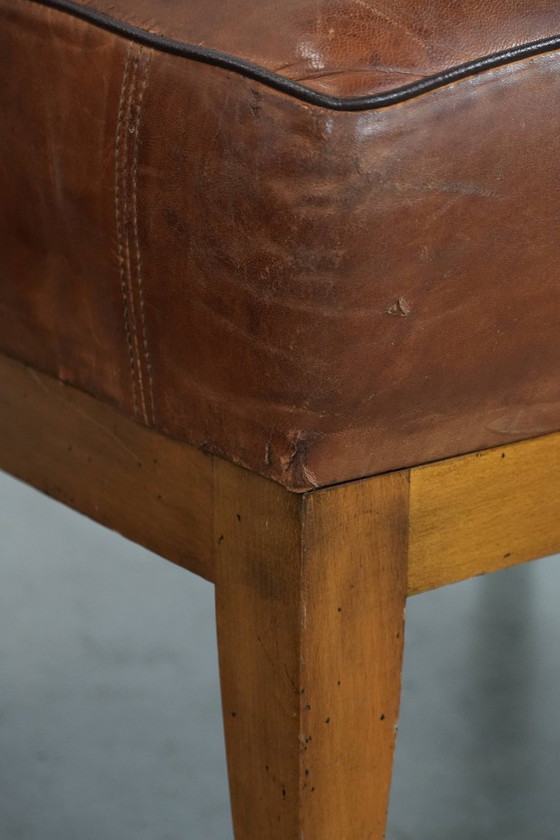 Image 1 of 2 x Vintage design cocktail chair/armchair made of sheepskin