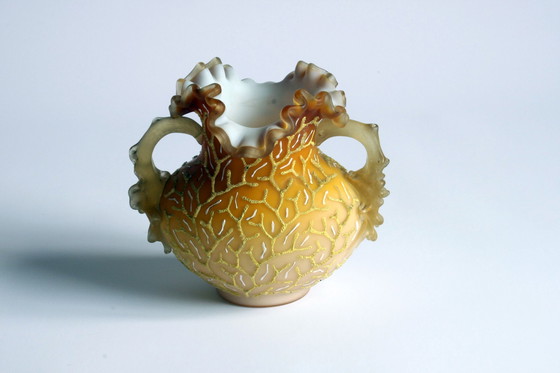 Image 1 of Victorian Glass Coralene Vase, Late 19th Century