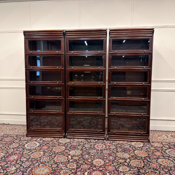 Set of Classic English Globe Wernicke Bookcases – Glass, Wood (photo 2 of 15)