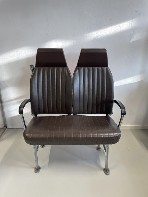 Vintage train / bus bench
