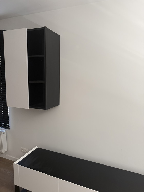 TV Cabinet With 2 Hinged Doors And 2 Drop-Down Doors – TV furniture, Wood (photo 5 of 5)