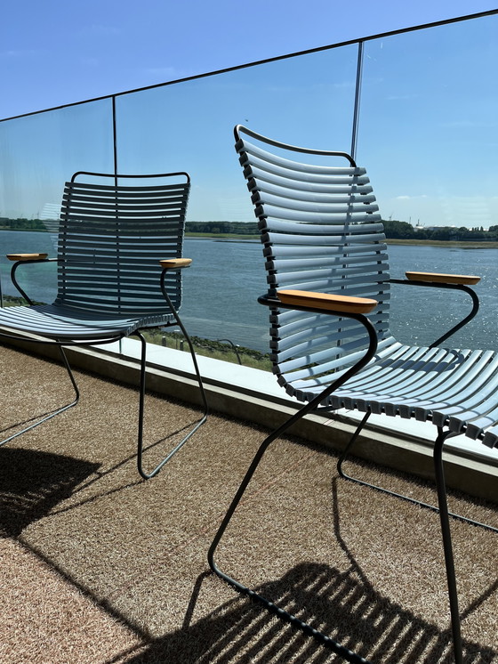 Image 1 of 2xclick chair dining with armrests.