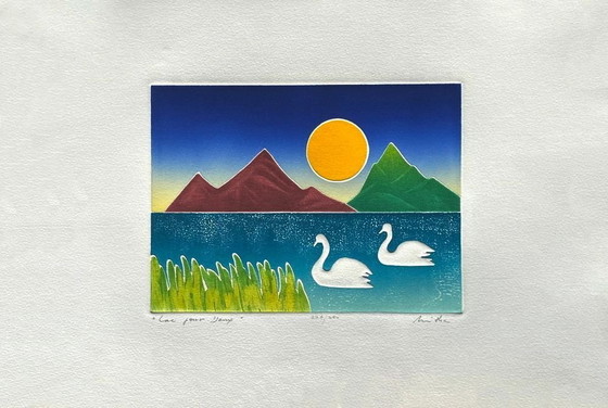 Image 1 of Misha MORACHA Lac pour deux Signierte Radierung 1985