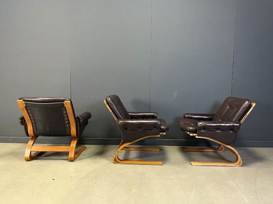 Image 1 of Fauteuils Kengu Elsa & Nordahl Solheim, lot de 3 - 1960 