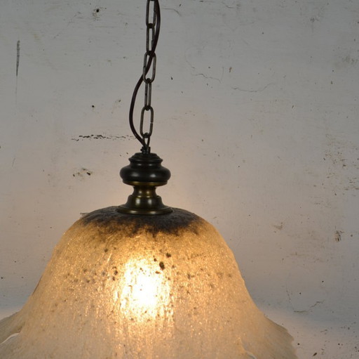 1x glass flower pendant light