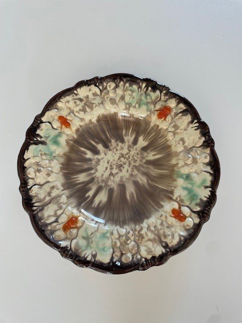 Vintage Bowl/ Plate Ceramic Dripping Glaze Jasba West German Style