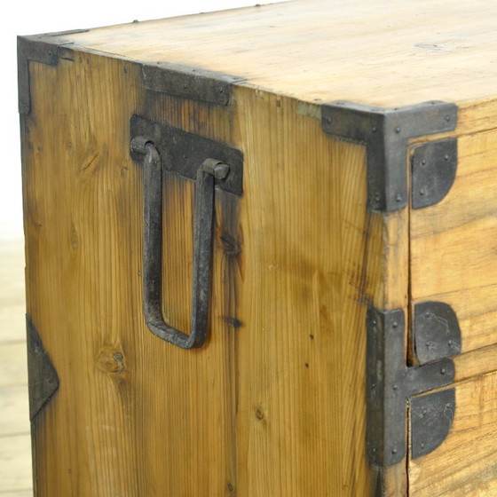 Japanese Tansu chest of drawers, circa 1870, Iron, Wood, Black (photo 8 of 12)