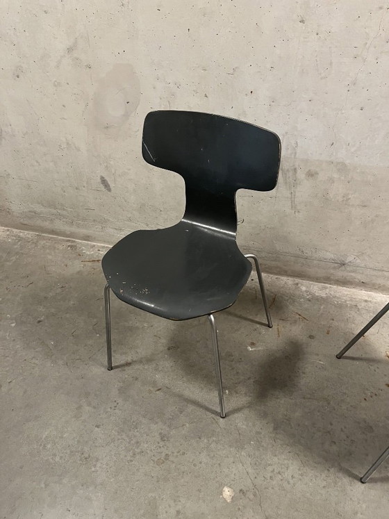 Set di 4 sedie Arne Jacobsen Fritz Hansen 3103 1969 – Sedie da pranzo, Metal (photo 8 of 9)