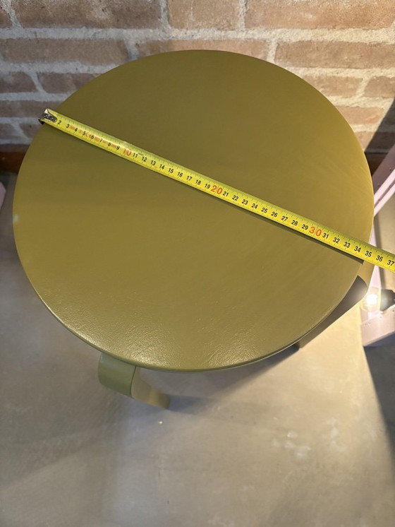 Image 1 of Taburete verde/rojo burdeos