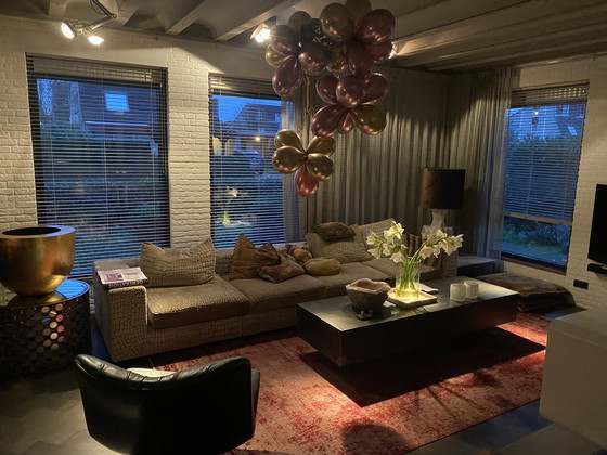 Image 1 of Mesa de centro totalmente revestida de zinc, soldada a mano