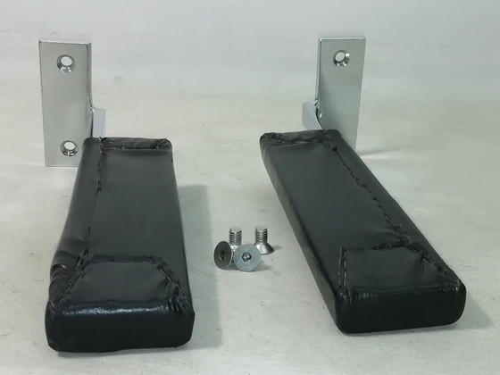 Image 1 of 1x Set di braccioli per poltrona in pelle GIRSBERGER 1600 LOUNGE CHAIR anni '60 pezzo di ricambio