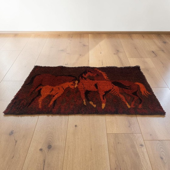 Image 1 of RYA rug and wall hanging from the 70s with horses