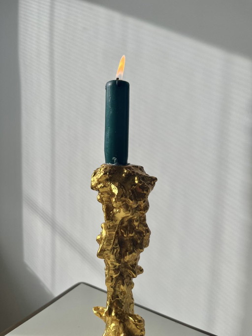 Bougeoir sculptural – Design brutaliste