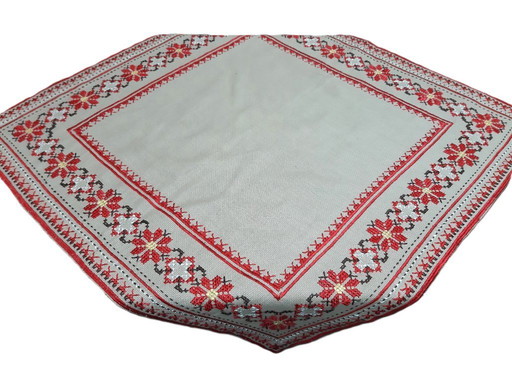Vintage Hand Embroidered Tablecloth 65 x 65 cm