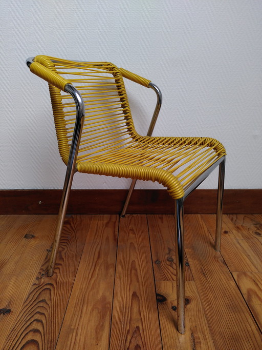Vintage children's scoubidou armchair