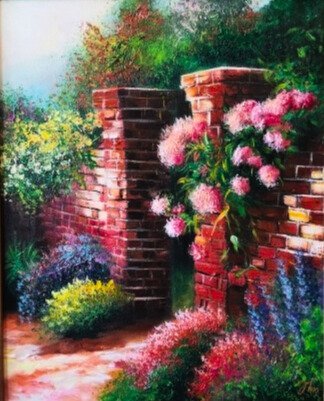 Image 1 of "Le jardin magique" encadré