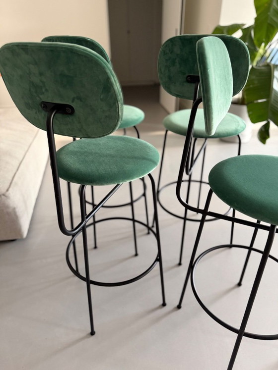 4x Sgabelli da bar Audo Copenhagen Afterroom Plus - City Velvet CA7832/031 Verde – Metal (photo 2 of 9)