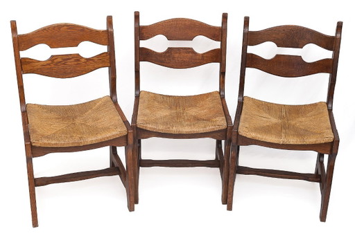 Set of 6 chairs by Guillerme and Chambron – eetkamerstoelen, Wood (photo 2 of 8)