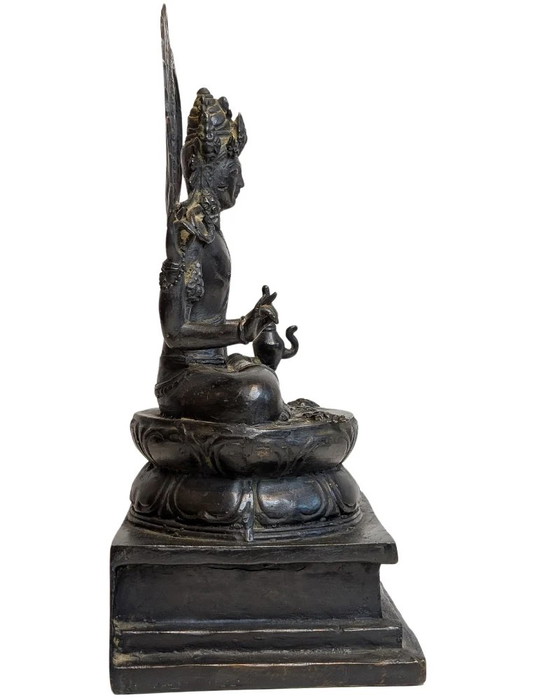 Avalokiteshvara sentado en posición de loto – Bronce tibetano – Esculturas, Bronze (photo 3 of 11)
