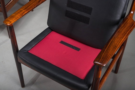 Image 1 of Dänische Modell 431 Sessel aus Leder von Arne Vodder für Sibast Møbler, 1960er, 4er-Set