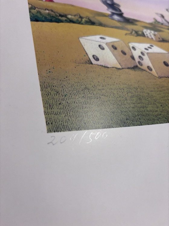 Image 1 of Seltene Microsoft-Firmenlithografie (209/500), handsigniert von Bill Gates (William H. Gates)