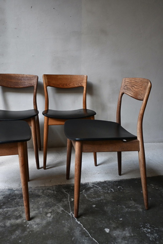 4 Sedie da pranzo Stile Danese Casala Modell Teak – Wood, Leather (photo 5 of 15)