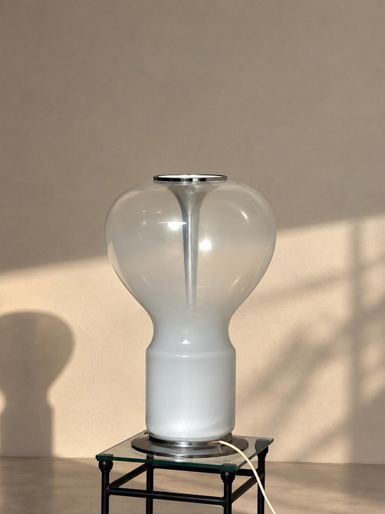 Mid-Century Murano Glass Table Lamp in the Style of Angelo Mangiarotti, Italy 1960s (photo 2 of 7)