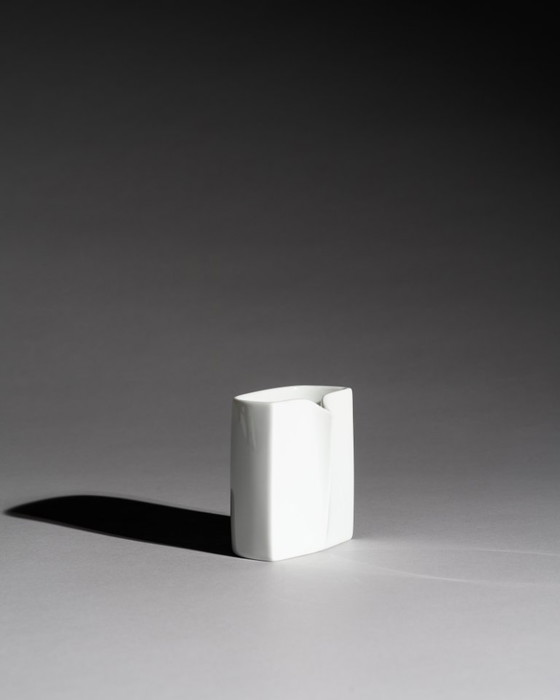 Image 1 of Rosenthal Studio-Line “Owl” Vase Duo Wolf Karnagel Black & White Porcelain