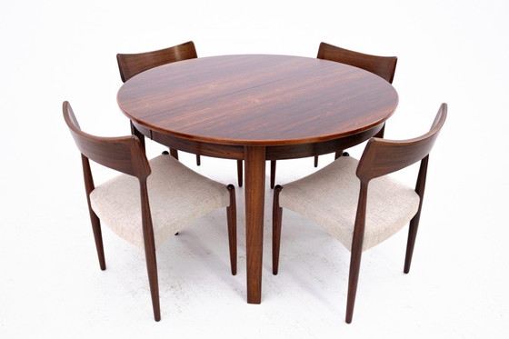 Image 1 of Round table with four chairs from the 1960s, Denmark. 