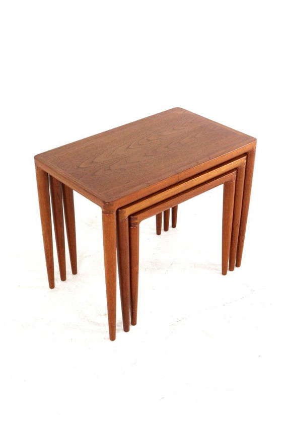 Image 1 of Tables d'appoint gigognes Henry W. Klein pour Bramin, style vintage danois