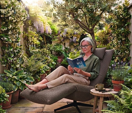 Soleil - Silla de relax para exteriores - Relax al aire libre – verstelbare relaxstoel, Plastic, Textile