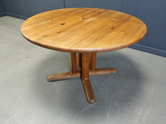 Image 1 of Rainer Daumiller style extendable pine wood  Dining Table, 1970s